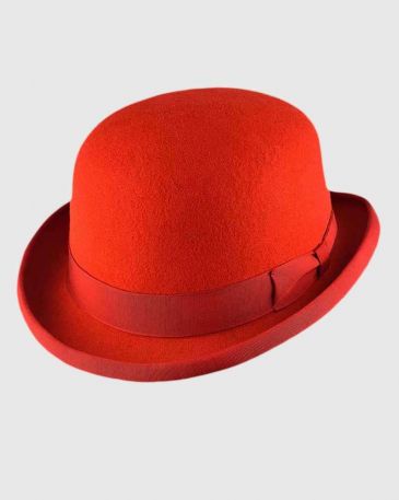 bowler-hat-handmade-wool-felt-red