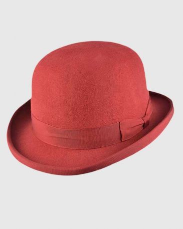 burgundy-bowler-hat-handmade-wool-felt