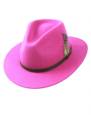 fedora-hats-handmade-wool-felt-pink