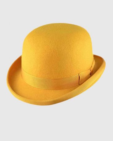 bowler-hat-handmade-wool-felt-mustard