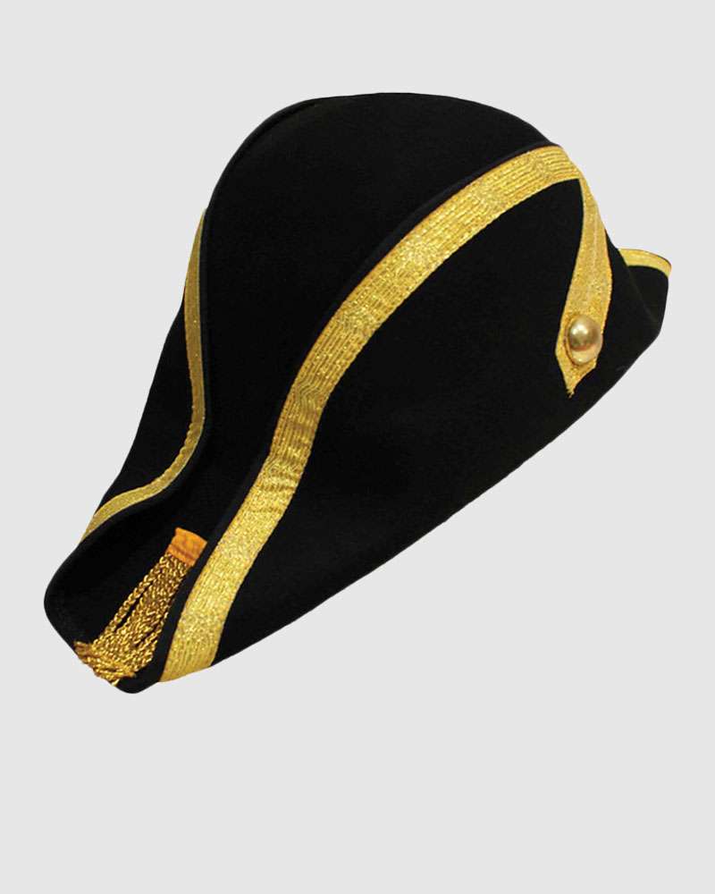 Military Bicorn Hat- Pirate Wool Felt