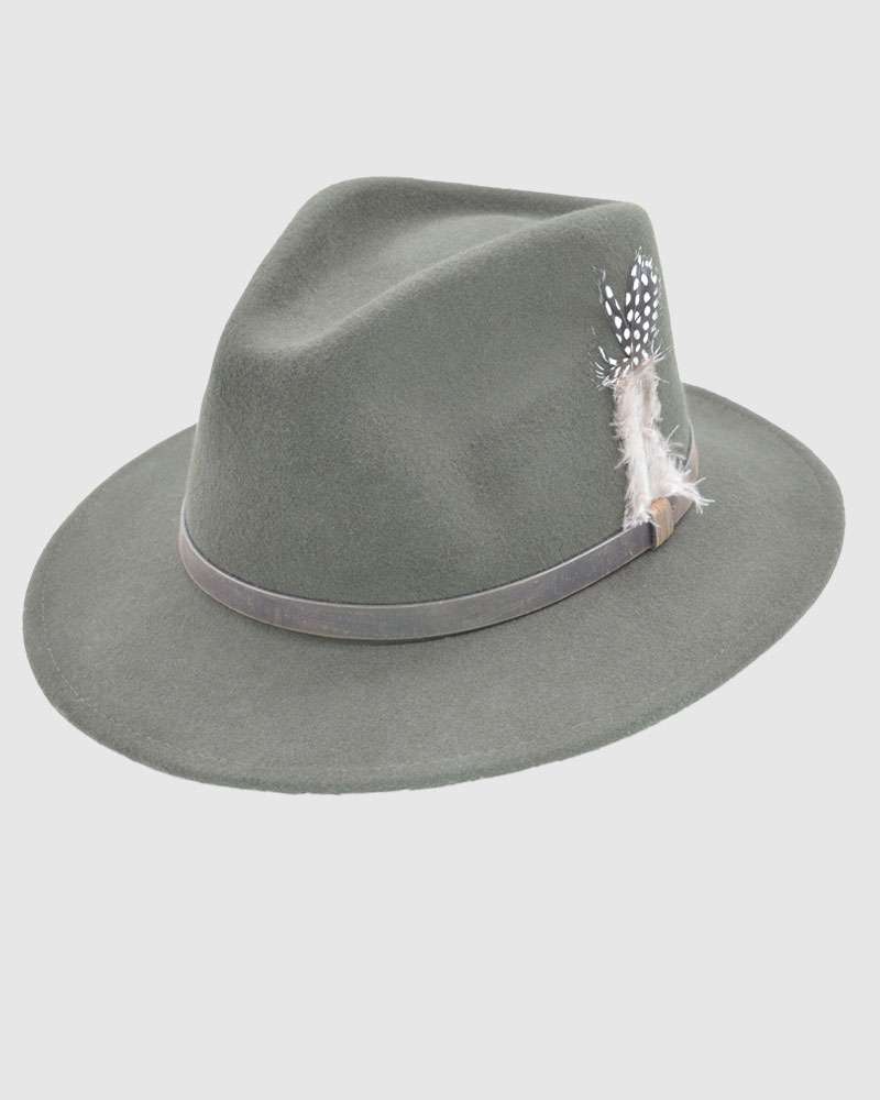 Handmade Chocolate Brown Fedora Hat - Wool Felt