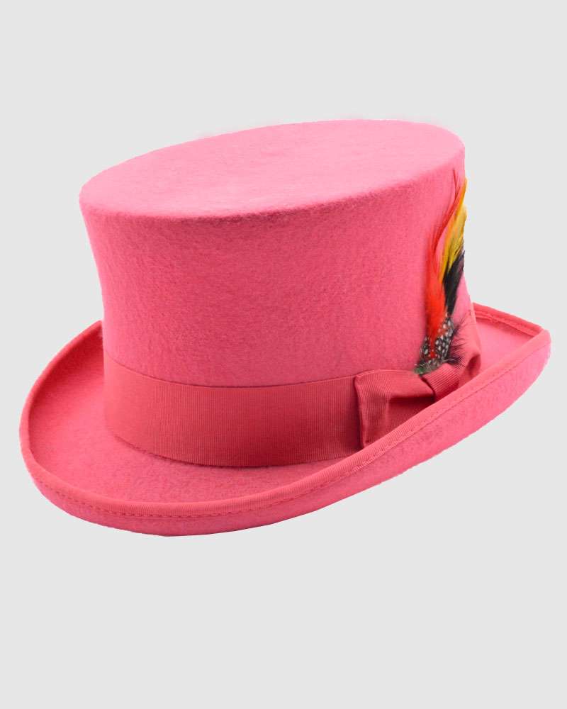 Wool Felt Top Hat- Pink