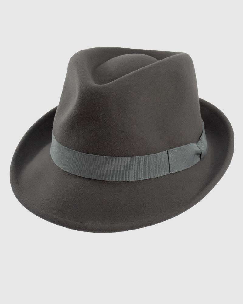 Trilby Fedora Hat Gangster – Grey