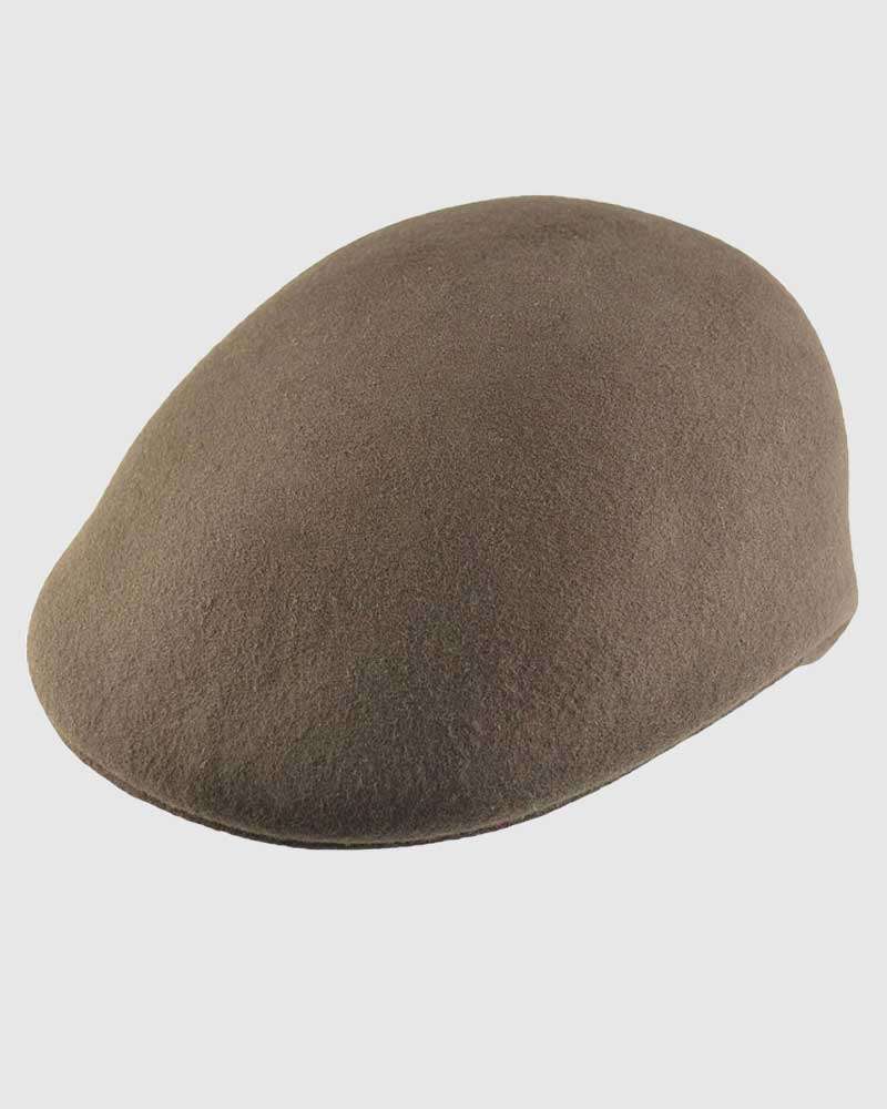Flat Ascot Hat -Brown