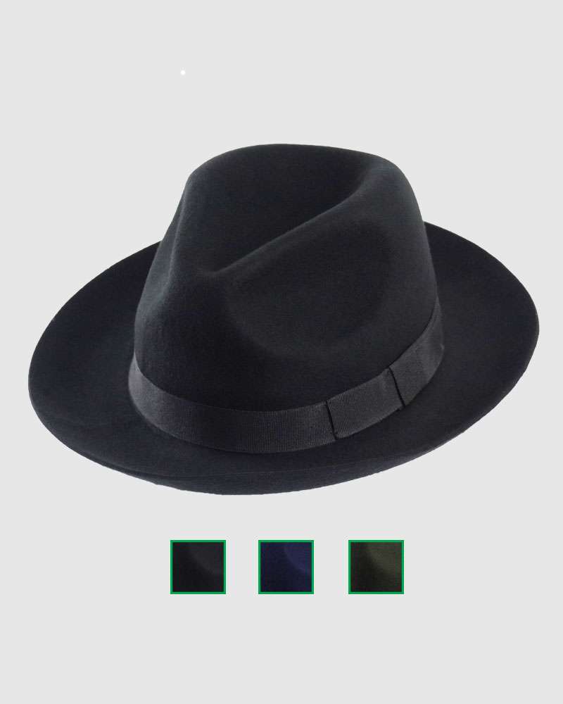 Wool Felt Trilby Fedora Hat - Many Colours