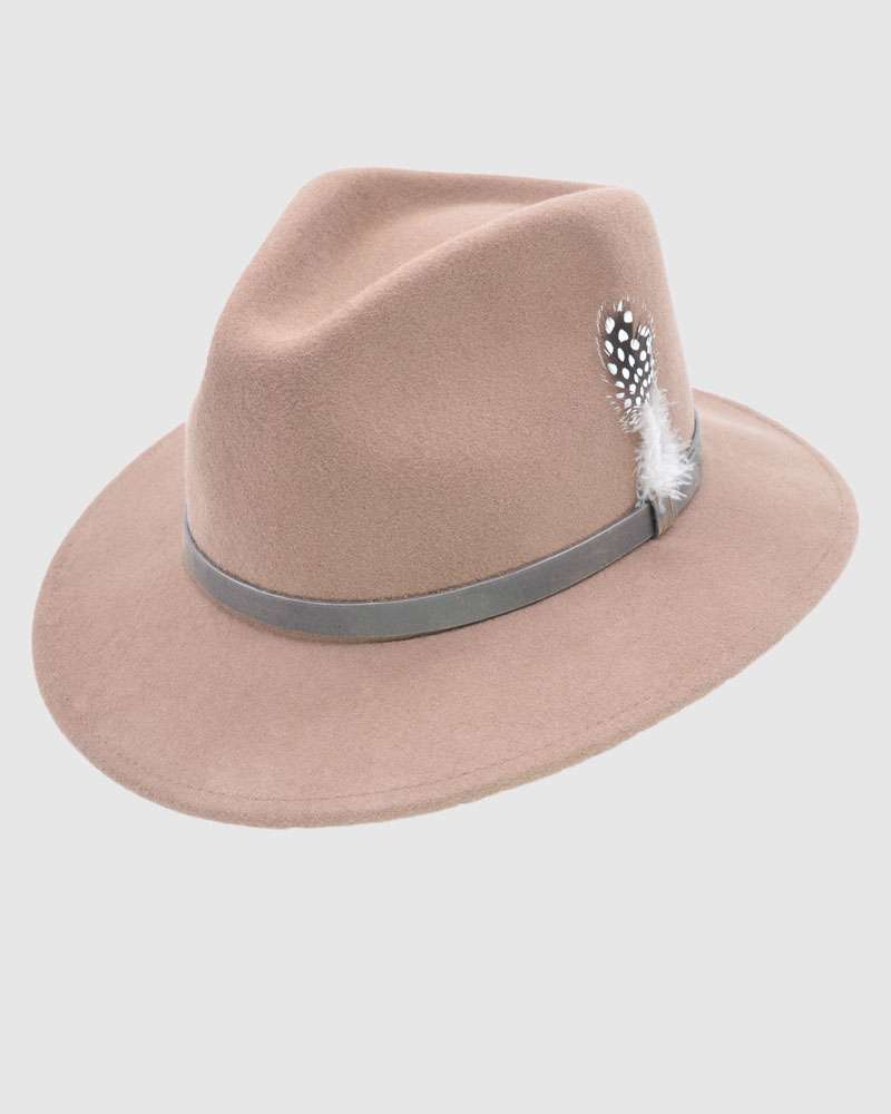 Handmade Brown Fedora Hat - Wool Felt