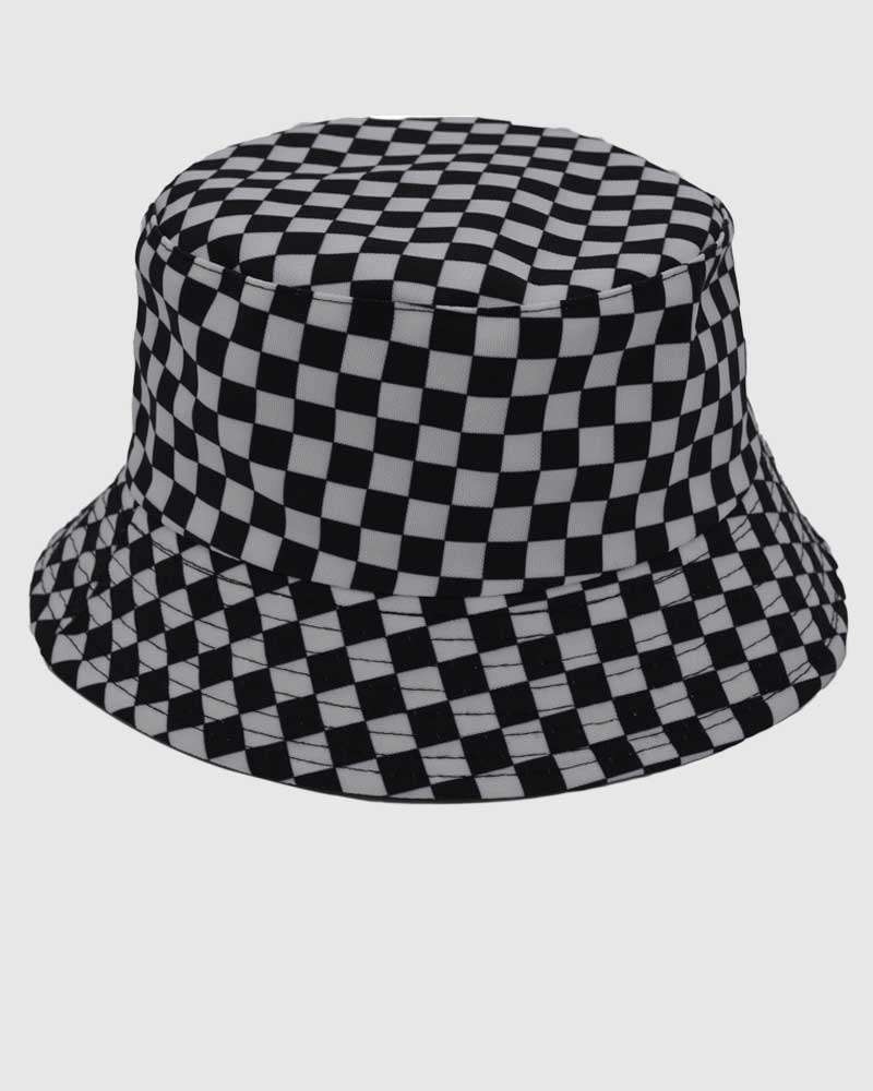Packable Bucket Hat - Black and White